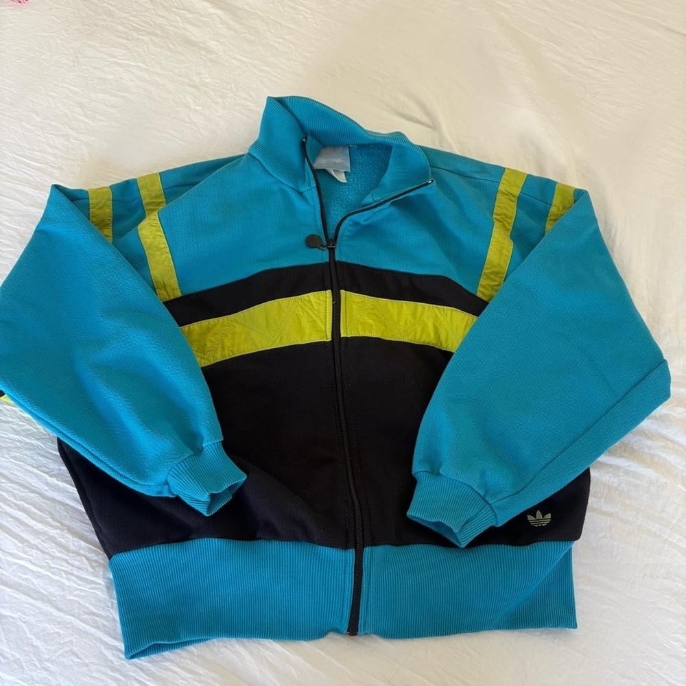 Adidas Men’s Blue Yellow and Black Light Track Jacket